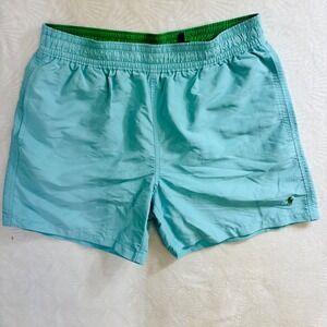 Polo Ralph Lauren Mens Light Blue Swim Trunks Mesh Lined Shorts Size M 5 Inseam